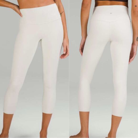 Lululemon Align High-Rise Lined Crop 23" Women's Size 6 in color Bone #W6BGLS - Picture 3 of 16